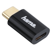 Adapter do kart micro-USB do gniazdka USB Type-C, czarny
