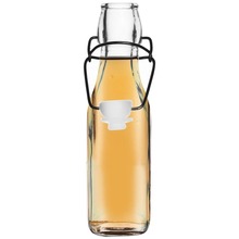 Butelka szklana kwadratowa z klipsem korkiem na oliwę alkohol syrop 0,29 l
