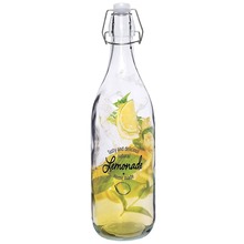 Butelka szklana na lemoniadę z korkiem na klips 970 ml