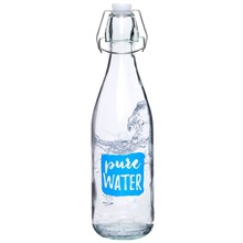 Butelka szklana na wodę z korkiem na klips 550 ml.