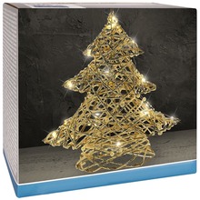 Choinka świecąca dekoracyjna ozdoba świąteczna złota Boże Narodzenie 30 LED 40 cm