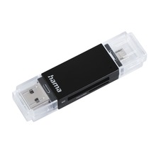 CZYTNIK KART BASIC SD/microSD 2W1 USB/microUSB 2.0 CZARNY OTG