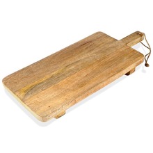 Deska kuchenna drewniana do krojenia serwowania z uchwytem na nóżkach 50,2x21x5 cm