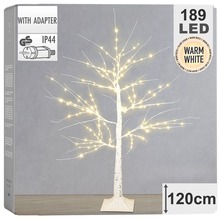 Drzewko świecące zewnętrzne brzoza 189 LED 120 cm
