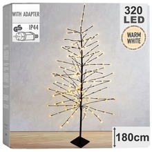 Drzewko świąteczne świecące zewnętrzne 320 LED 180 cm
