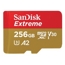 Extreme microSDXC 256GB+SD Adapter R190/W130 A2 C10 V30 UHS-I U3, RescuePRO