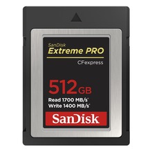 Extreme PRO CFexpress Card Type B, SDCFE 512GB, 1700MB/s R, 1400MB/s