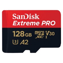 Extreme PRO microSDXC 128GB+SD Adapter R200/W90 A2 C10 V30 UHS-I U3