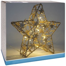Gwiazda świecąca dekoracyjna ozdoba świąteczna złota Boże Narodzenie 14 LED 29 cm
