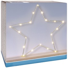 Gwiazda świecąca dekoracyjna srebrna 20 LED 29,5 cm