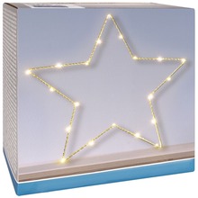 Gwiazda świecąca dekoracyjna złota 20 LED 29,5 cm