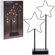 Gwiazda świecąca / lampka stołowa metalowa czarna 30 LED 40 cm