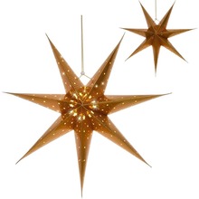 Gwiazda świąteczna papierowa świecąca wisząca złota dekoracyjna ozdobna 60 cm