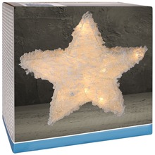 Gwiazda świąteczna świecąca ośnieżona ozdoba oświetlenie lampka święta 20 LED 40 cm