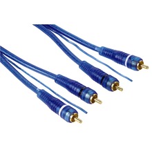Kabel 2X CINCH - 2X CINCH + sterowanie 5M niebieski