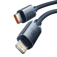 Kabel USB Typ C - Lightning Baseus Crystal Shine Series 2m (Czarny)