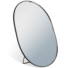 Lusterko lustro kosmetyczne do makijażu stojące metalowe czarne 16x22 cm