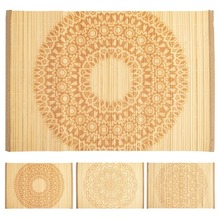Mata kuchenna na stół bambusowa zwijana mandala 30x45 cm