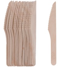 Noże drewniane sztućce jednorazowe ekologiczne piknikowe naturalne 20 sztuk