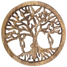 Ozdoba drewniana drzewko życia w okręgu 27 cm
