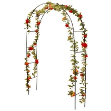 Pergola ogrodowa łukowa drabinka metalowa na kwiaty róże pnącza rośliny pnące 140x240 cm