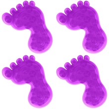 Podkładki antypoślizgowe z przyssawkami stopy fioletowe zestaw 4 szt.