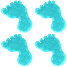 Podkładki antypoślizgowe z przyssawkami stopy niebieskie zestaw 4 szt.