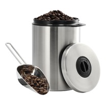 Pojemnik ze stali nierdzewnej do kawy o pojemności 1 kg z miarką 

