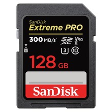 SanDisk Extreme PRO 128GB SDXC  300MB/s, UHS-II, Class 10, U3, V90

