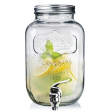 Słój słoik dystrybutor szklany z kranikiem kranem do napojów lemoniady 4 l