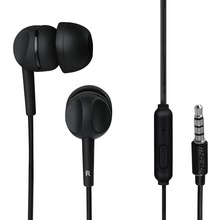 Słuchawki EAR3005BK, dokanałowe, czarne, z mikrofonem do rozmów 