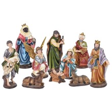 Szopka figurki do szopki Bożonarodzeniowej figury kolorowe zestaw komplet 10 elementów