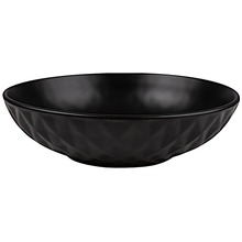 Talerz ceramiczny czarny obiadowy głęboki na zupę SOHO CLASSIC 20 cm | 1 l