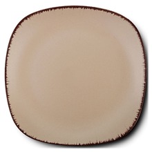 Talerz ceramiczny kwadratowy deserowy płytki BROWN SUGAR 20 cm