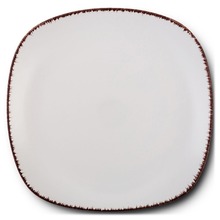 Talerz ceramiczny kwadratowy deserowy płytki WHITE SUGAR 20 cm