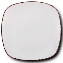 Talerz ceramiczny kwadratowy obiadowy płytki na obiad WHITE SUGAR 26 cm