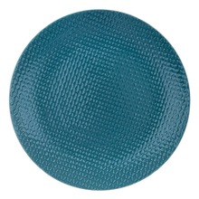 Talerz deserowy płaski płytki ceramiczny pastelowy niebieski RELIEF 21 cm