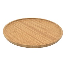 Talerz drewniany bambusowy okrągły taca patera do serwowania przystawek dań deserów 20 cm