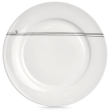 Talerz obiadowy płytki porcelanowy biały SERDUSZKA 27 cm