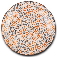 Talerz porcelanowy obiadowy płytki na obiad MAIOLICA ORANGE 27 cm