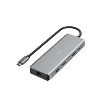 USB-C-Hub, Multiport, 9 Ports, 4x USB-A, 2x USB-C, 2x HDMI™, LAN/Ethernet