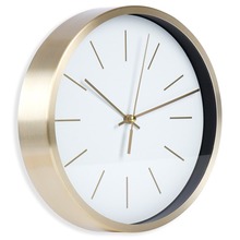 Zegar ścienny biały złoty 25 cm