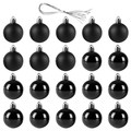 Bombki choinkowe czarne nietłukące 4 cm 20 szt.