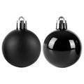 Bombki choinkowe czarne nietłukące 4 cm 20 szt.