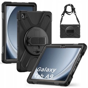 Etui Armor z uchwytem i paskiem do Samsung Galaxy Tab A9 8.7 (Granatowe)
