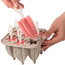 Forma silikonowa do lodów na patyku foremka na lody 6 sztuk + patyczki