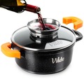 Garnek granitowy ze szklaną pokrywką TERRUNA AROMA 16 cm, 1,2 l
