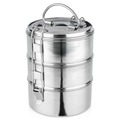 Menażka obiadowa stalowa 3-poziomowa 3x900 ml