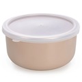 Miska emaliowana z pokrywką beżowa 16,5 cm, 1,3 l