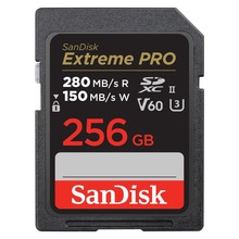 SanDisk Extreme PRO 256GB V60 UHS-II SD, 280/150MB/s,V60,C10,UHS-II